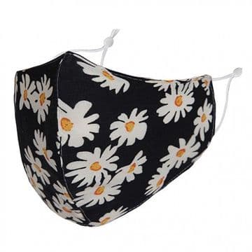 Designer Cotton Face Mask -Daisys - Face Covering - Reusable