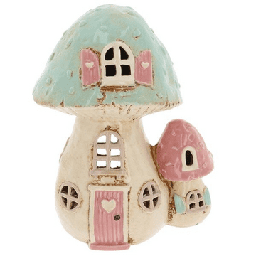 Double toadstool - Tea light House - Ceramic - 17cm