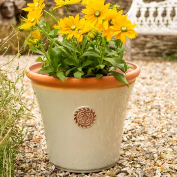 Eco Chatsworth Planter - Recycled Plastic - Off White - Large 35cm