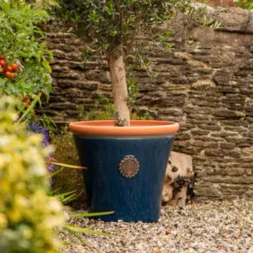 Eco Chatsworth Planter - Recycled Plastic - RHS Blue - Large 35cm