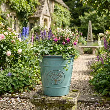 Eco Planter - Aqua Tree of Life - Recycled Plastic Planter - 30cm