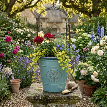 Eco Planter - Aqua Tree of Life - Recycled Plastic Planter - 40cm