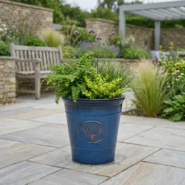 Eco Planter - Deep Blue Tree of Life  - Recycled Plastic  Planter -  40cm