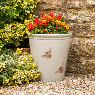 Eco Planter - Grey Bee Planter - Recycled Plastic Planter - 40cm
