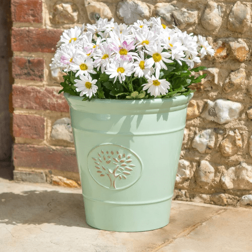 Eco Planter Mint Green - Tree of Life - Recycled Plastic Planter - 30cm.