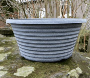 Eco Planter - Recycled Plastic - 10" Olympia Bowl - Slate Grey - 25cm
