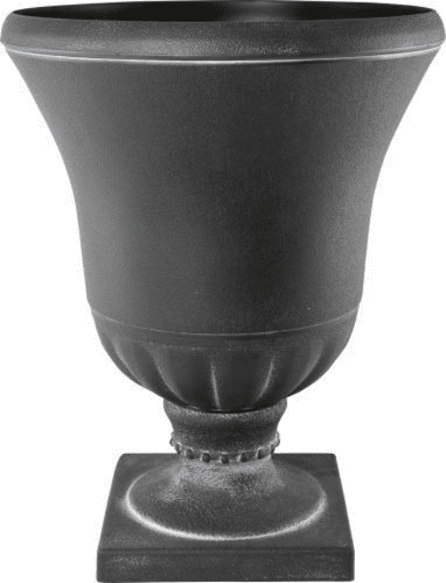 Eco Pot Recycled Plastic Vintage Style Black Urn Planter 40cm.