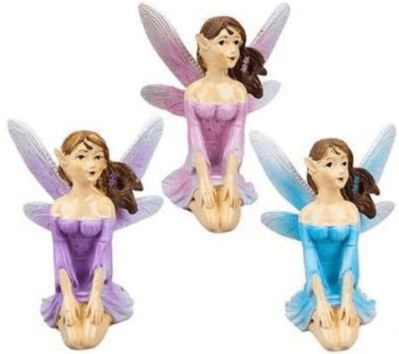 Elegant Pink Fairy Garden Fairy - 7cm.