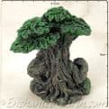 Enchanted Forest -  Green Tree man Miniature - reading a book.
