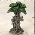 Enchanted Forest -  Green Tree Man Miniature - with Crystal Ball.
