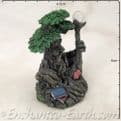 Enchanted Forest -  Green Tree man Miniature - with Staff & closed book.