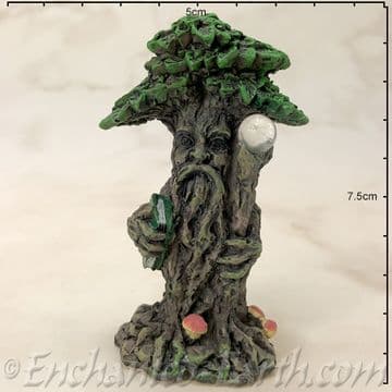 Enchanted Forest - Green Tree man Miniature - with Staff on the right