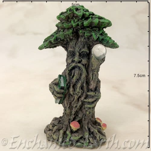 Enchanted Forest - Green Tree man Miniature - with Staff on the right.