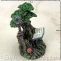 Enchanted Forest -  Green Tree man Miniature - with Staff reading a  book.