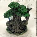 Enchanted Forest -  Green Tree man Miniature - with Staff reading a  book.