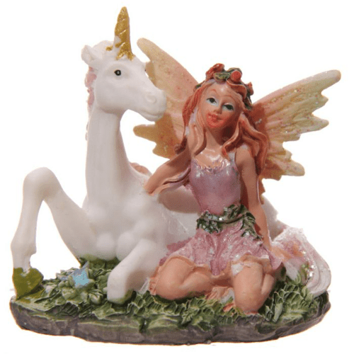Enchanted Garden Fairy   with Unicorn - Pink.