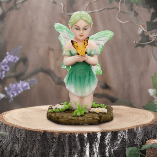 PRE ORDER - Jenna - Serene fairy with purple lilies and ladybugs.