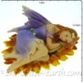 Extra Large  Floral  Fairy - Lying in the Sunflowers fairy - Purple dress.