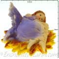 Extra Large  Floral  Fairy - Lying in the Sunflowers fairy - Purple dress.
