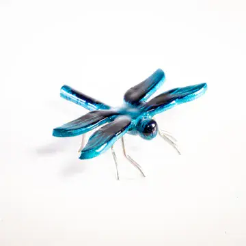 Fair Trade - Blue Dragonfly - 100% Recycled Metal