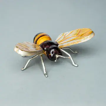 Fair Trade - Gold Winged Bee - 100% Recycled Metal