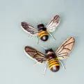 Fair Trade - Silver Winged Bee - 100% Recycled Metal.