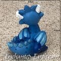 Fairy Friends - Funky Dragons - Blue Barney  - 6cm.