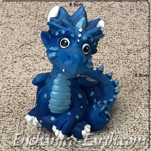 Fairy Friends - Funky Dragons - Blue Barney  - 6cm.