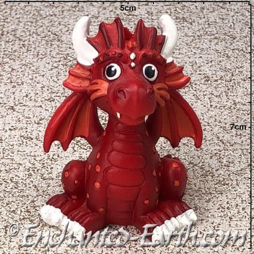 Fairy Friends - Funky Dragons - Rachel in Red  - 7cm.