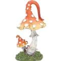 Fairy Garden Large Mushroom- Orange Woodland Whimsies - 12.5cm.