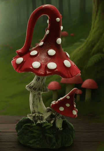 Fairy Garden Large Mushroom- Red Woodland Whimsies - 12.5cm