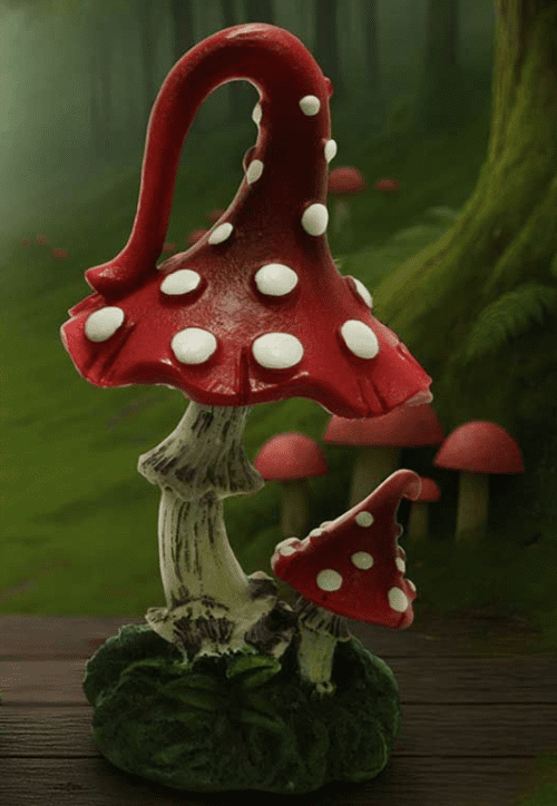 Fairy Garden Large Mushroom- Red Woodland Whimsies - 12.5cm.