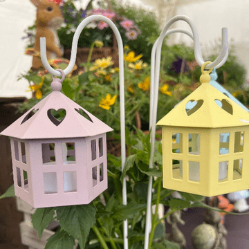Fairy Garden -  Light up Metal Lanterns on  Stakes - Set of 3