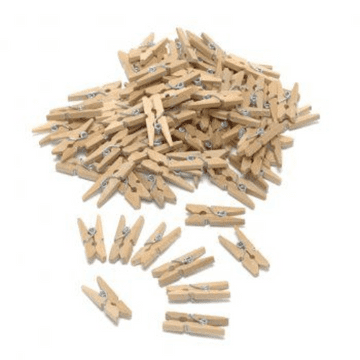 Fairy garden Tiny Miniature pegs - Natural wood -6