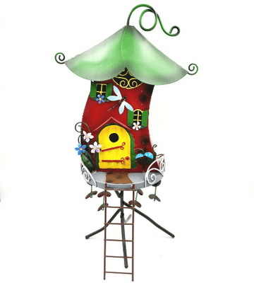 Fairy Kingdom - Tall Red Fantasy Crooked Cottage - 41cm