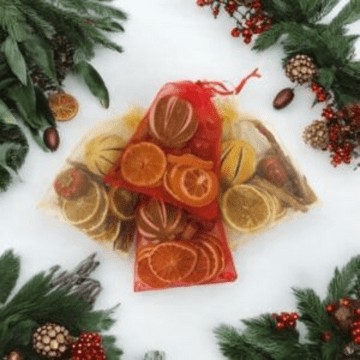 Festive Scented Fruits & Spices  in a organza bag