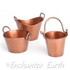 Fiddlehead Copper miniature Garden Metal Bucket