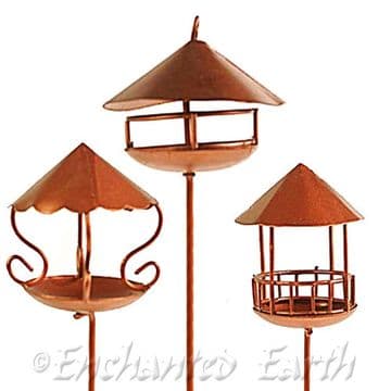 Fiddlehead - Fairy Garden Copper Bird Table (3 styles to choose from)