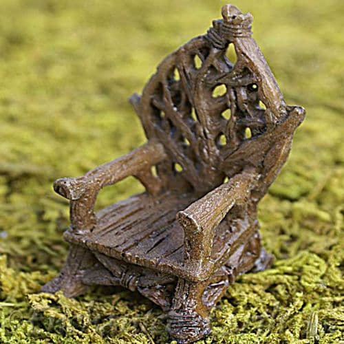 Rustic Throne Fiddlehead - Fairy Garden Rustic Throne.