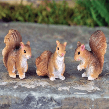 Fiddlehead Set of 3 woodland Squirrels