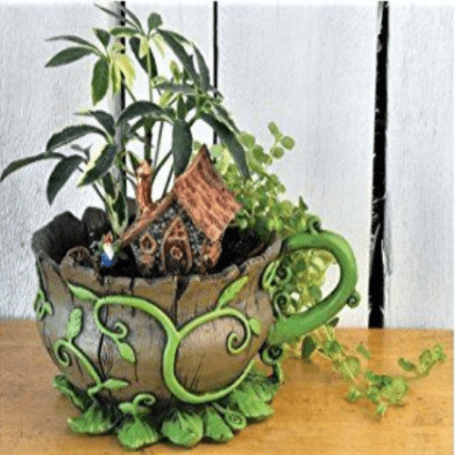 Fiddlehead Woodland Tea Cup Planter.