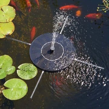 Floating  Solar Fountain - with 6 nossle heads