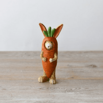 For the Love Of Carrots - Rabbit Dressed as a Carrot - 14cm