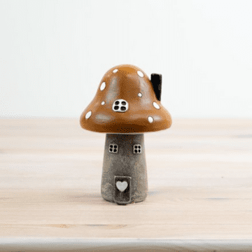 Forest Toadstool Fairy House - Brown - 10cm