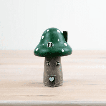 Forest Toadstool Fairy House - Green - 10cm