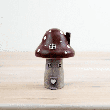 Forest Toadstool Fairy House - Red - 10cm