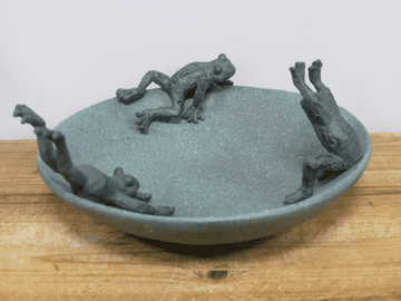 Frog Bird bath / Bird Feeder or Miniature Wildlife Pond