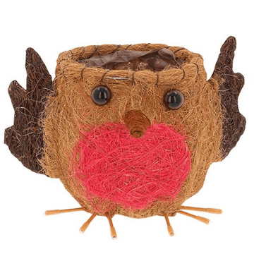 Garden Robin - Coir  Garden  Planter - 23cm