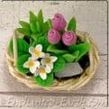 Gardeners World Handmade Miniatures - Choose from Roses or Tulips - 5cm.