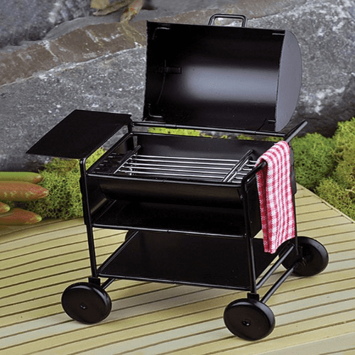 Miniature Garden -  Metal Black BBQ.